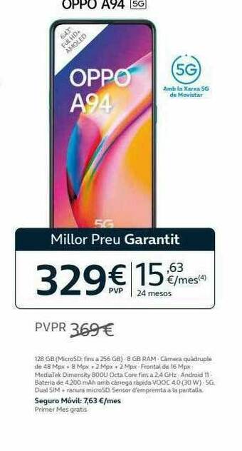 Movistar Oppo A94 5g oferta
