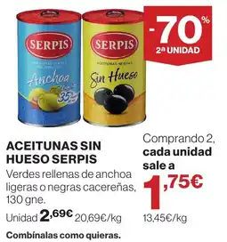 Supercor Serpis aceitunas sin hueso oferta