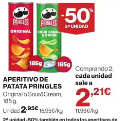 Supercor Pringles aperitivo de patata oferta