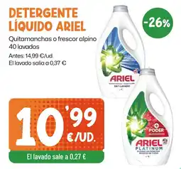AhorraMas Detergente líquido ariel oferta