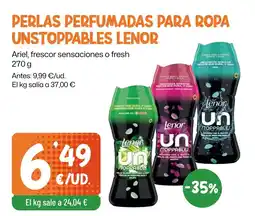 AhorraMas Lenor perlas perfumadas para ropa unstoppables oferta