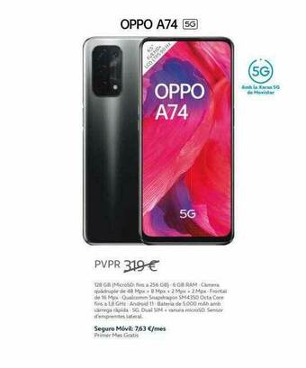 Movistar Oppo A74 5g oferta