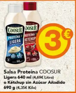Gadis Coosur salsa proteína ligera o kétchup sin azúcar añadido oferta