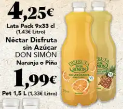 Gadis Don Simón Néctar Disfruta sin Azúcar Naranja o Piña oferta