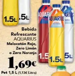 Gadis Aquarius bebida refrescante melocotón rojo zero limón o zero naranja oferta
