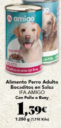 Gadis Ifa amigo Alimento Perro Adulto Bocaditos en Salsa oferta
