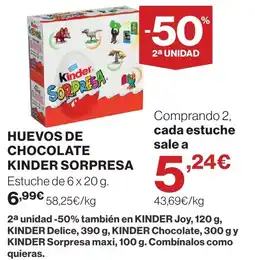 Supercor Kinder sorpresa oferta