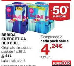 Supercor Red Bull bebida energética oferta