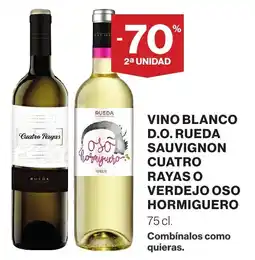 Supercor Cuatro Rayas vino blanco D.O. Rueda Sauvignon Cuatro Rayas o Verdejo Oso Hormiguero oferta