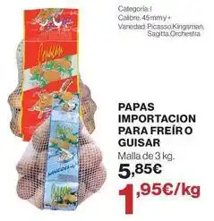 Supercor Papas importacion para freiro guisar oferta