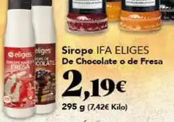 Gadis Ifa eliges - sirope de chocolate o de fresa oferta