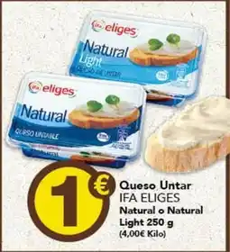 Gadis Ifa eliges - queso untar natural o natural light oferta