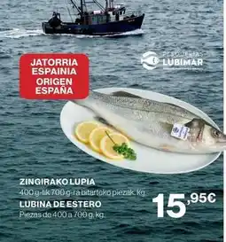 El Corte Inglés Origen - lubina de estero oferta