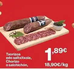 El Corte Inglés Chorizo o salchichon oferta