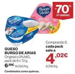 El Corte Inglés Burgo de arias - queso oferta
