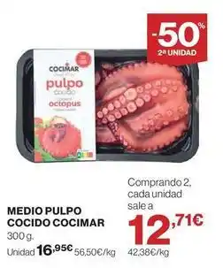 El Corte Inglés Cocimar - medio pulpo cocido oferta
