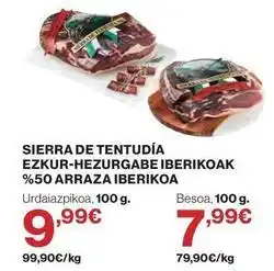 El Corte Inglés Sierra de tentudía ezkur-hezurgabe iberikoak oferta