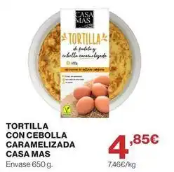 Supercor Casa mas - tortilla con cebolla caramelizada oferta