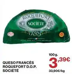 El Corte Inglés Societe - queso francés roquefort d.o.p oferta