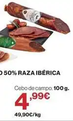 El Corte Inglés 50% raza iberica oferta