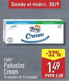ALDI Foxy - panuelos cream oferta