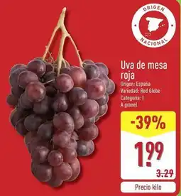ALDI Uva de mesa roja oferta