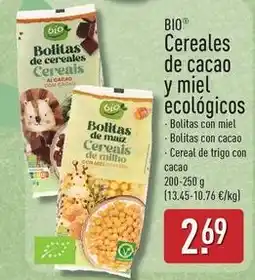 ALDI Bio - cereales de cacao y miel ecologicos oferta