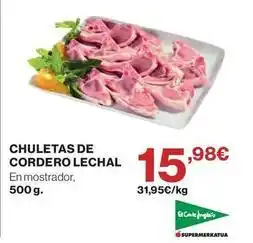 El Corte Inglés Chuletas de cordero lechal oferta