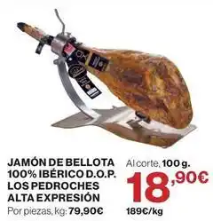 El Corte Inglés Bellota - jamón de 100% ibérico d.o.p. los pedroches alta expresion oferta