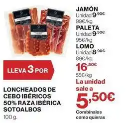 El Corte Inglés Sotoalbos - jamón oferta