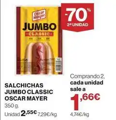 El Corte Inglés Oscar mayer - salchichas jumbo classic oferta