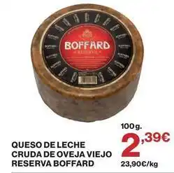 El Corte Inglés Boffard - queso de leche cruda de oveja viejo reserva oferta