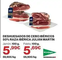 El Corte Inglés Julian martín - deshuesados de cebo ibéricos 50% raza ibérica oferta