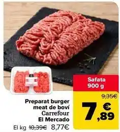 Carrefour Market Carrefour - preparat burger meat de boví el mercado oferta