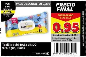 Spar - toallita bebé baby