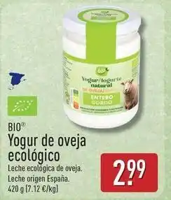 ALDI Bio - yogur de oveja ecológico oferta