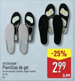 ALDI Up fashion - plantillas de gel oferta
