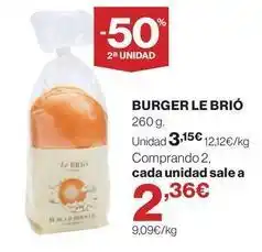 El Corte Inglés Burger oferta