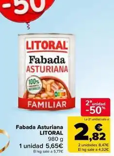 Carrefour Market Litoral - fabada asturiana oferta