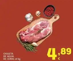 HiperDino Chuleta de aguja de cerdo oferta