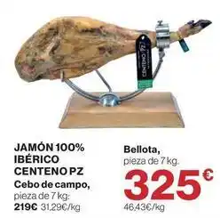 El Corte Inglés Bellota - jamón 100% ibérico oferta