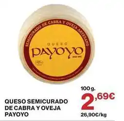 El Corte Inglés Queso semicurado de cabra y oveja oferta