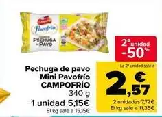 Carrefour Market Campofrío - pechuga de pavo mini pavofrío oferta