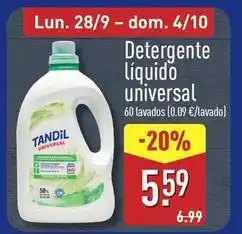 ALDI Tandil - detergente liquido universal oferta