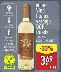 ALDI Blume - vino blanco verdejo dop rueda oferta