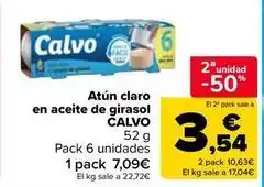 Carrefour Market Calvo - atun claro en aceite de girasol oferta