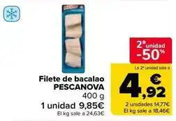 Carrefour Market Pescanova - filete de bacalao oferta