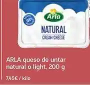 HiperDino Arla - queso de untar natural o light oferta