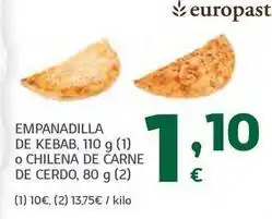 HiperDino Empanadilla de kebab o chilena de carne de cerdo oferta
