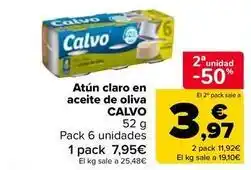 Carrefour Market Calvo - atun claro en aceite de oliva oferta
